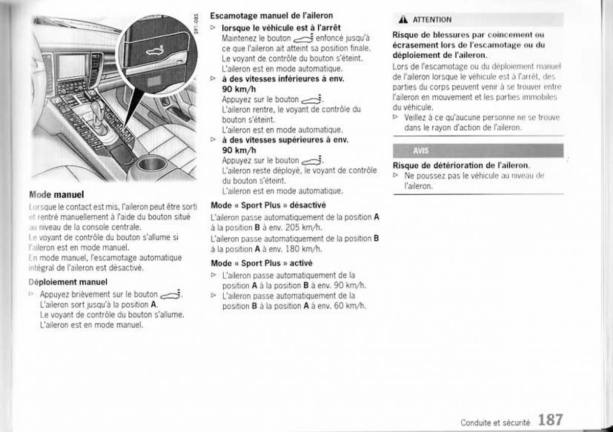 Porsche Panamera I 1 manuel du proprietaire / page 186