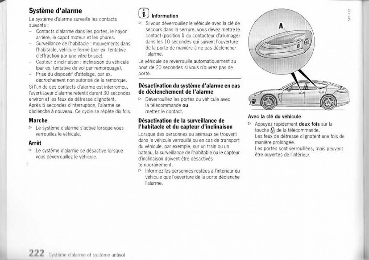 Porsche Panamera I 1 manuel du proprietaire / page 220