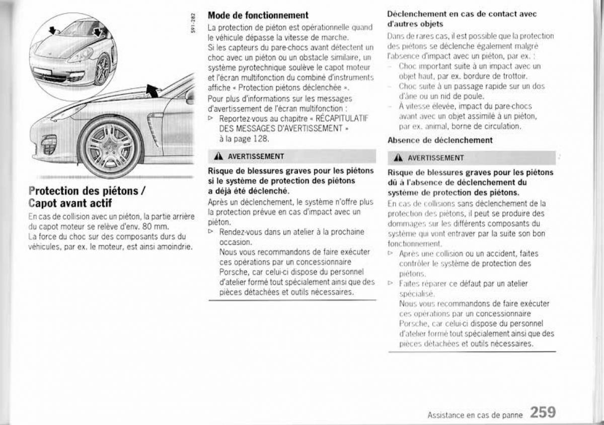 Porsche Panamera I 1 manuel du proprietaire / page 257