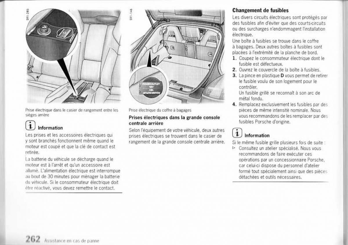 Porsche Panamera I 1 manuel du proprietaire / page 260