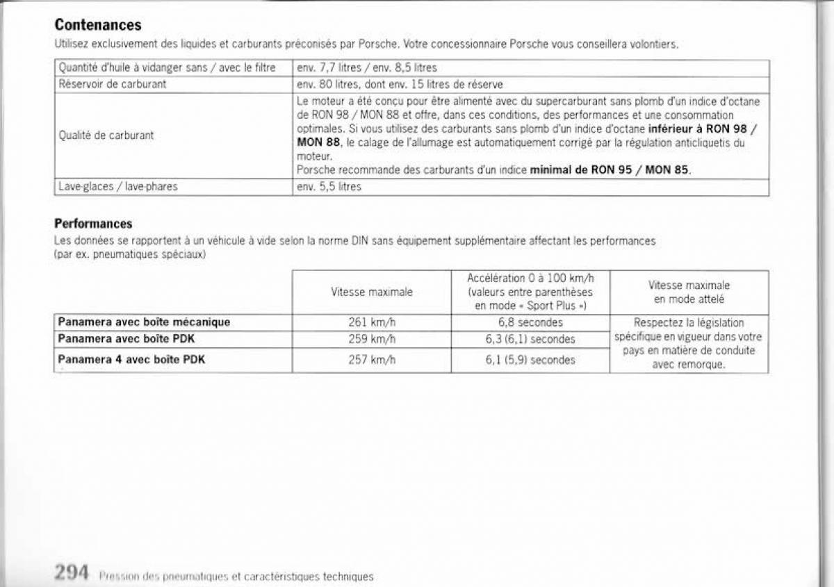 Porsche Panamera I 1 manuel du proprietaire / page 291