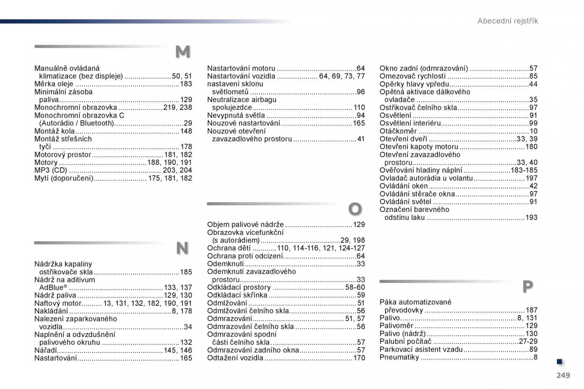 Peugeot 301 navod k obsludze / page 251