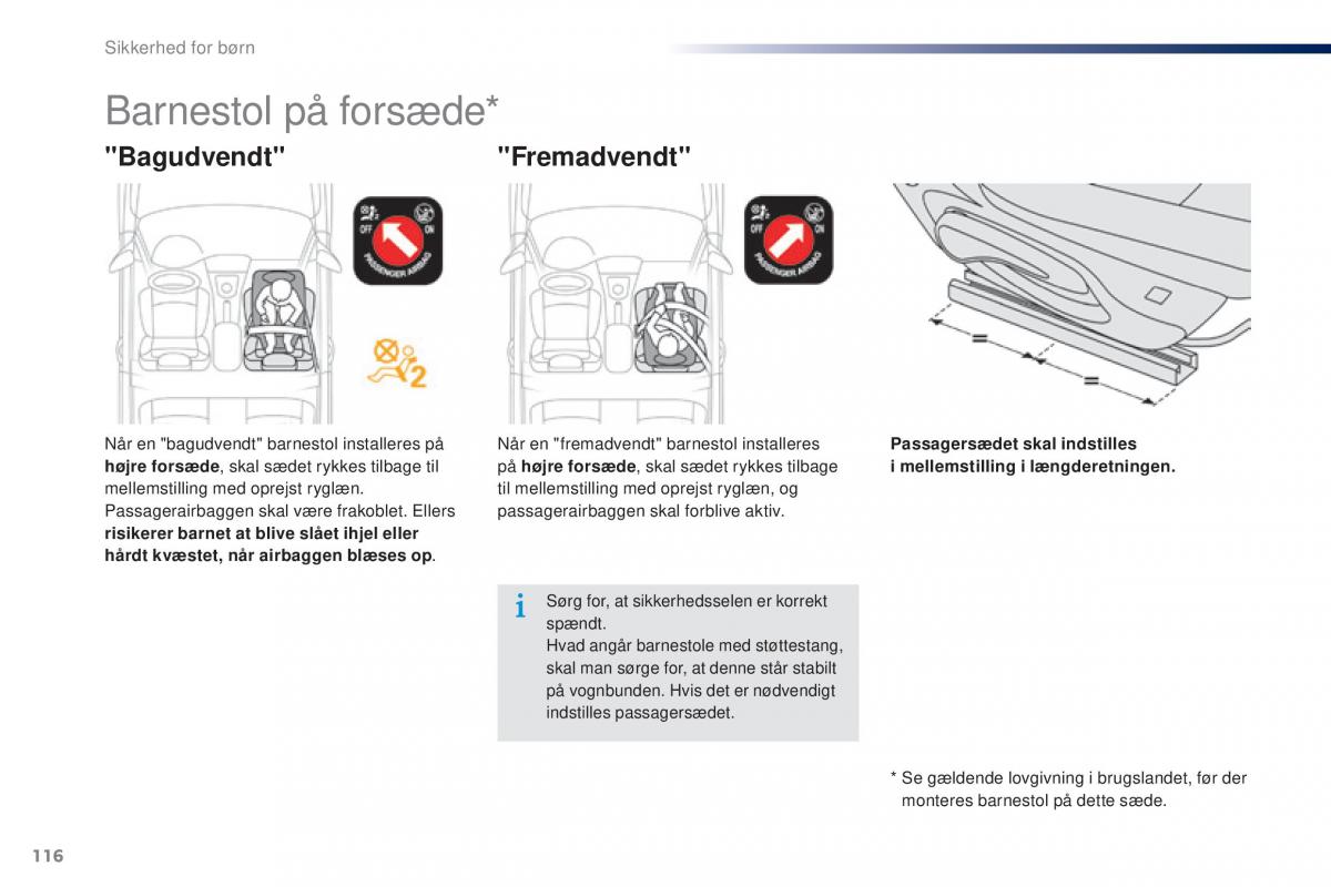 Peugeot 301 Bilens instruktionsbog / page 118