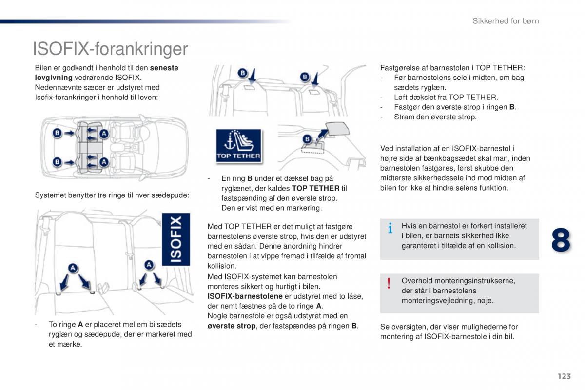 Peugeot 301 Bilens instruktionsbog / page 125