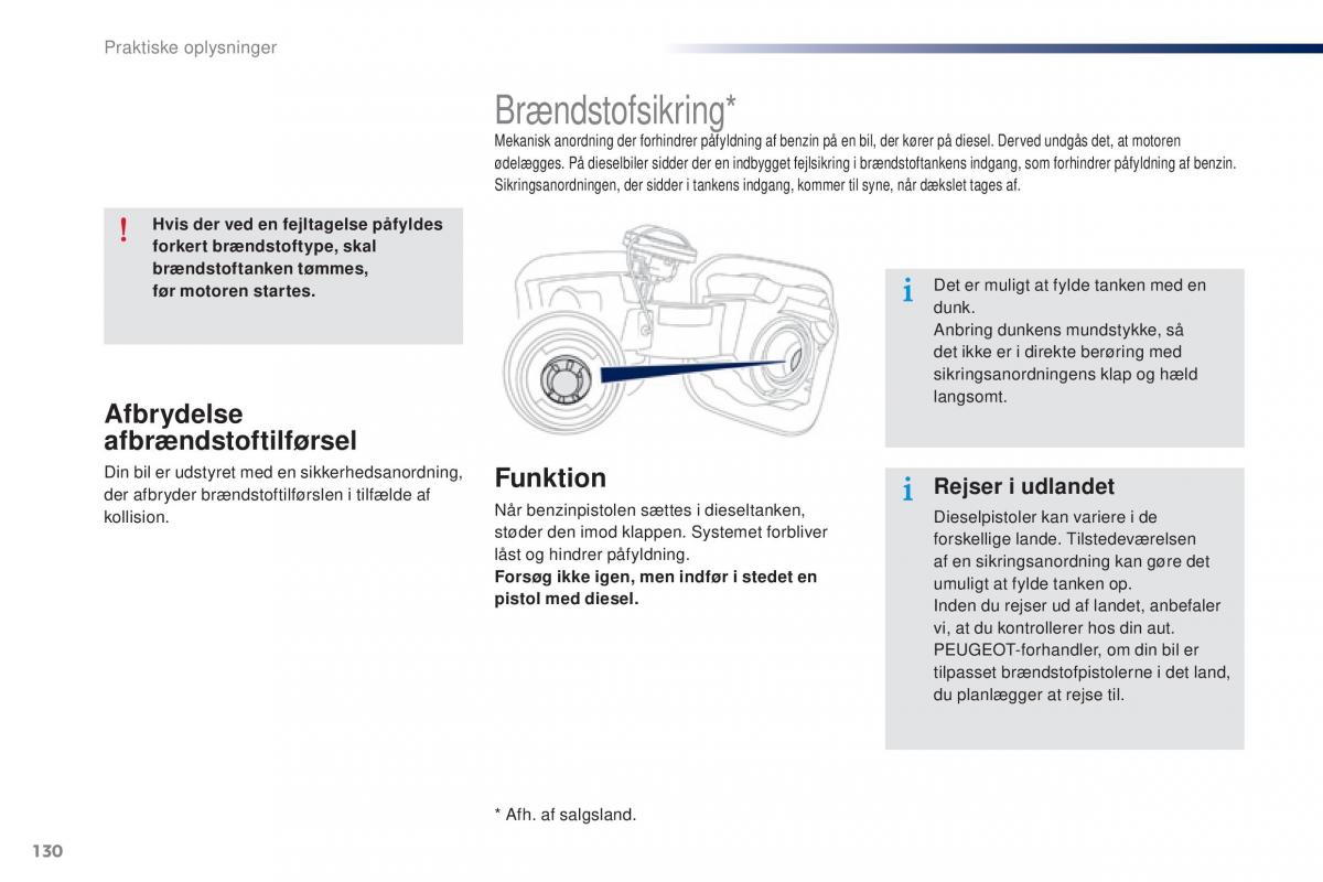 Peugeot 301 Bilens instruktionsbog / page 132