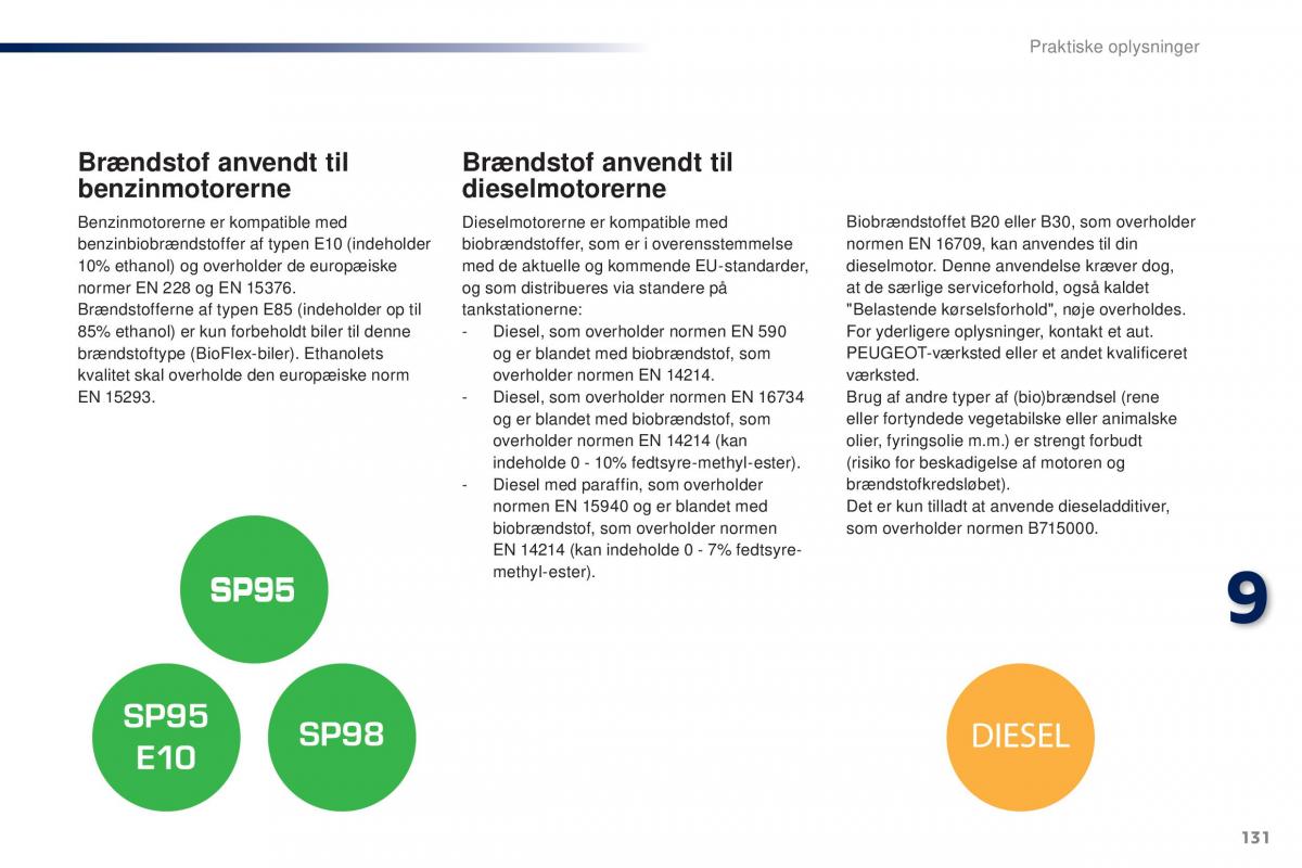 Peugeot 301 Bilens instruktionsbog / page 133