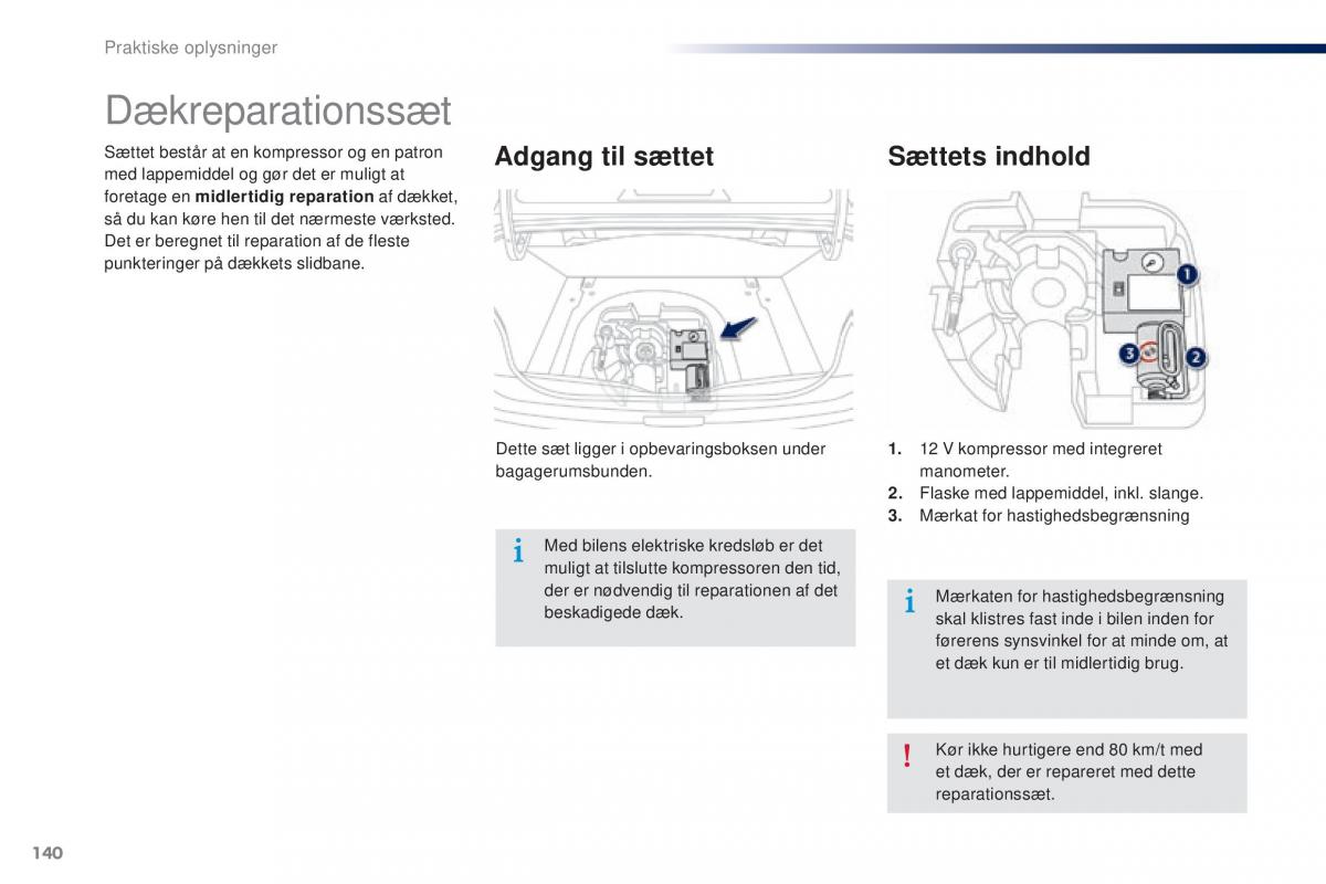 Peugeot 301 Bilens instruktionsbog / page 142