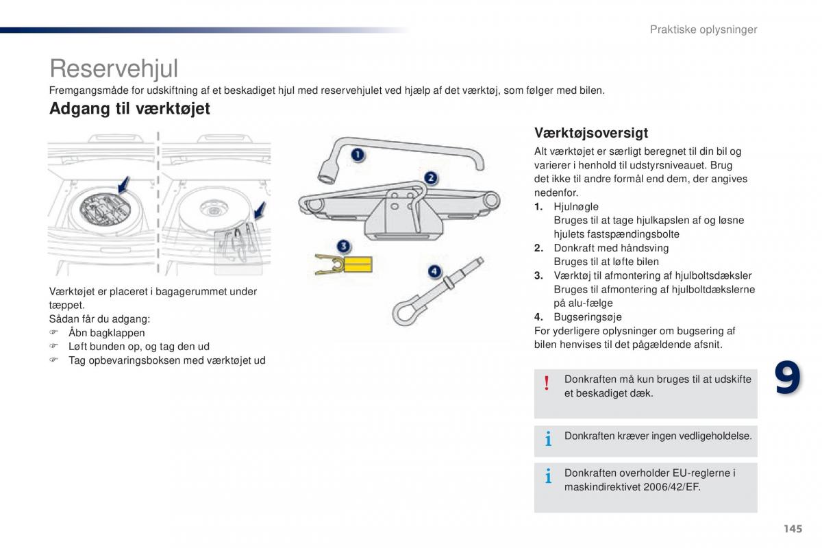 Peugeot 301 Bilens instruktionsbog / page 147