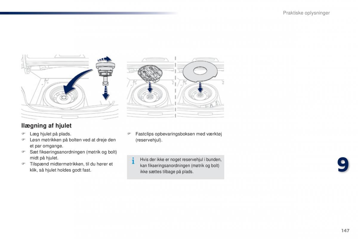 Peugeot 301 Bilens instruktionsbog / page 149