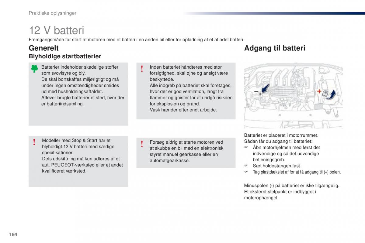 Peugeot 301 Bilens instruktionsbog / page 166