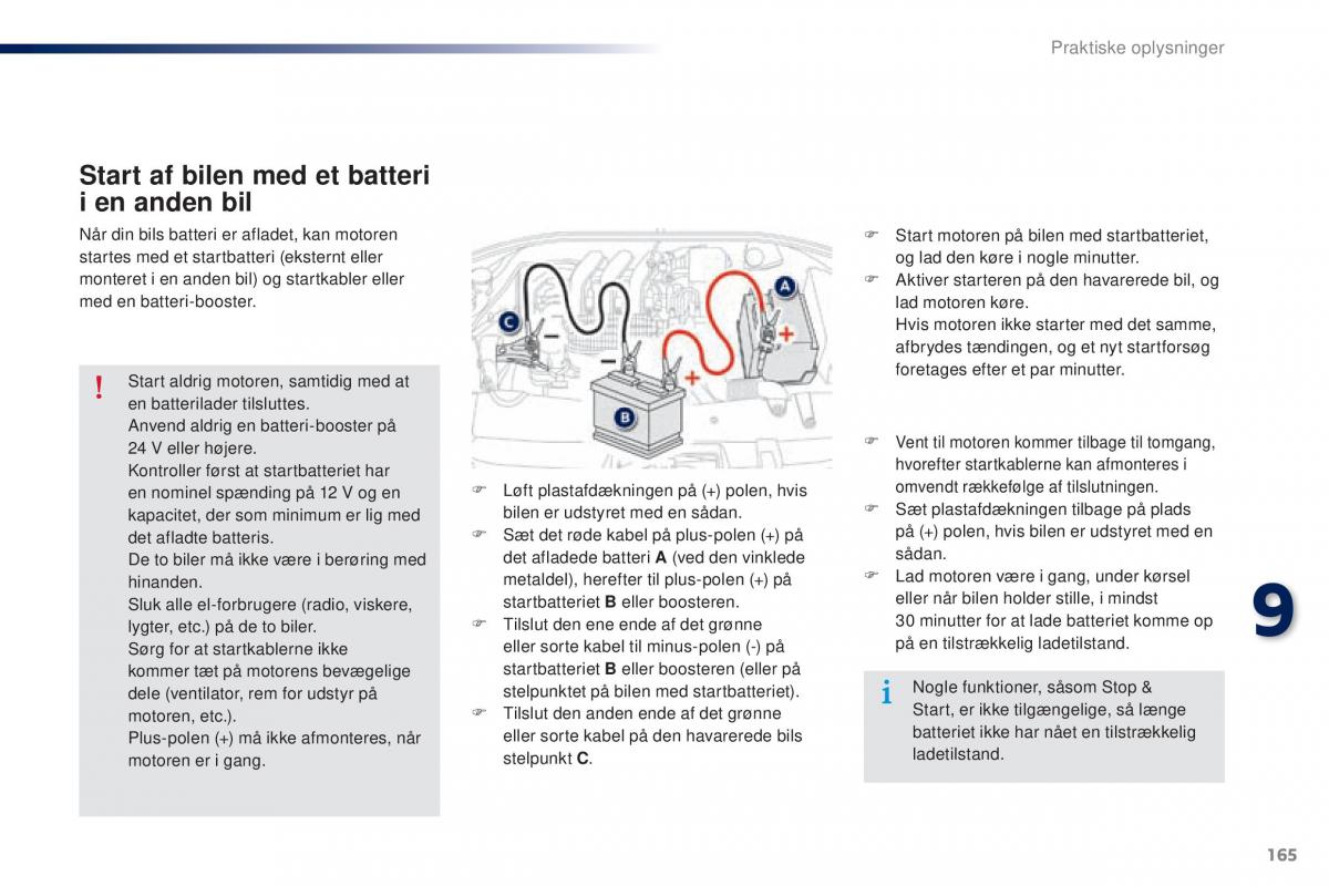 Peugeot 301 Bilens instruktionsbog / page 167