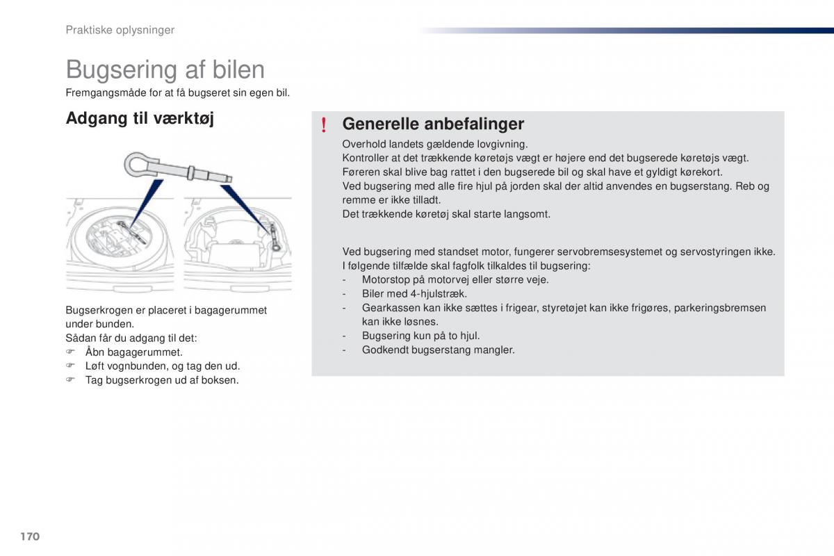 Peugeot 301 Bilens instruktionsbog / page 172