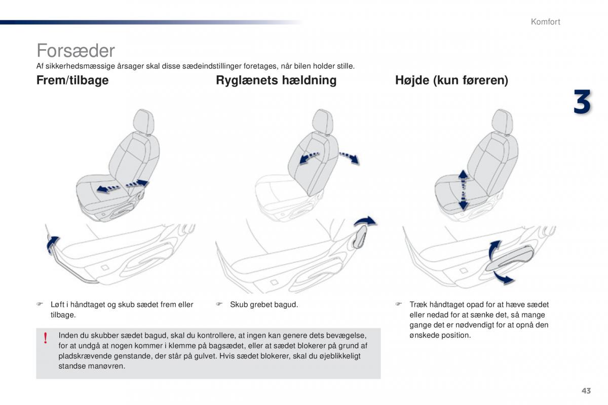 Peugeot 301 Bilens instruktionsbog / page 45