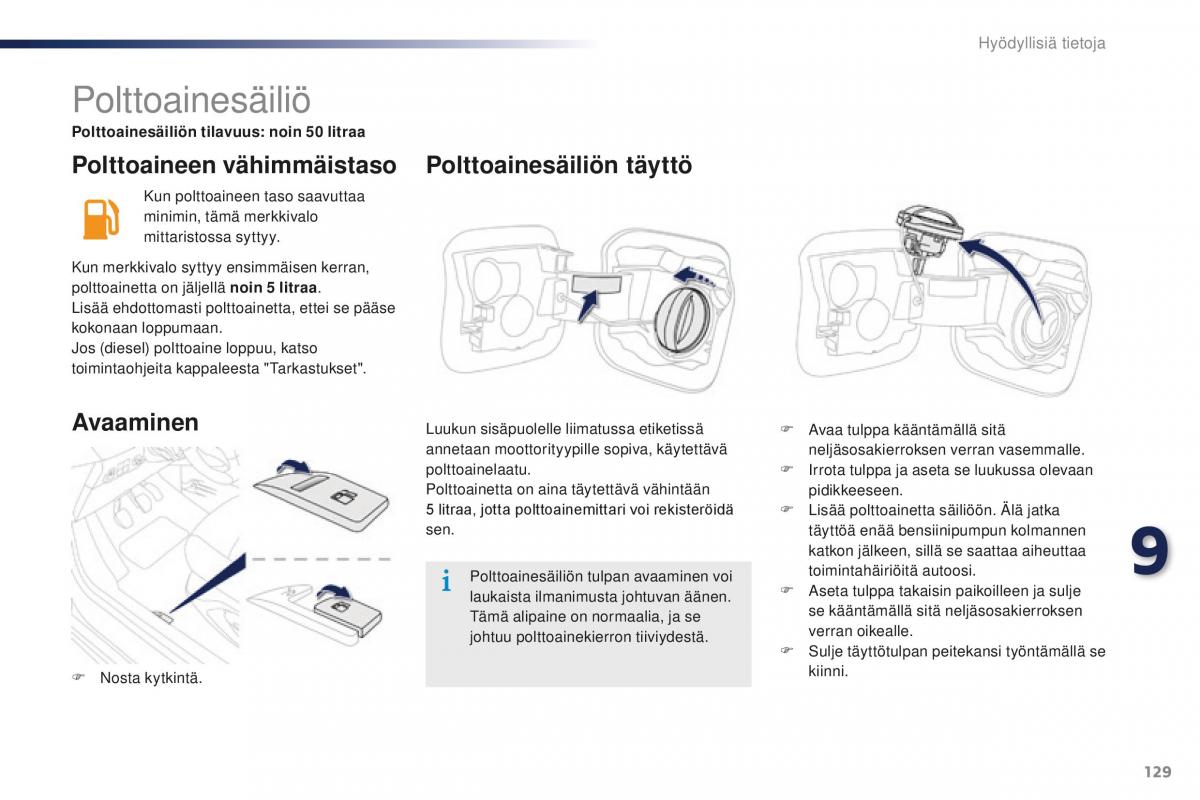 Peugeot 301 omistajan kasikirja / page 131