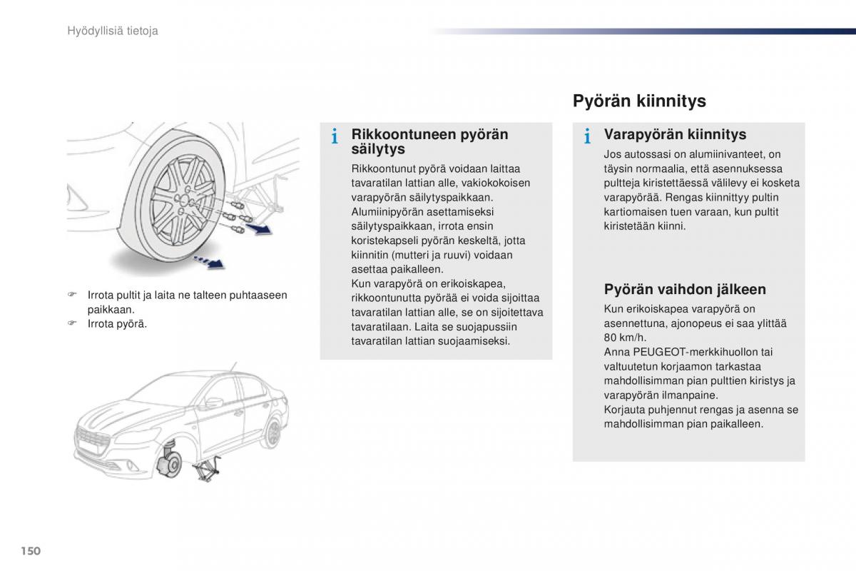 Peugeot 301 omistajan kasikirja / page 152