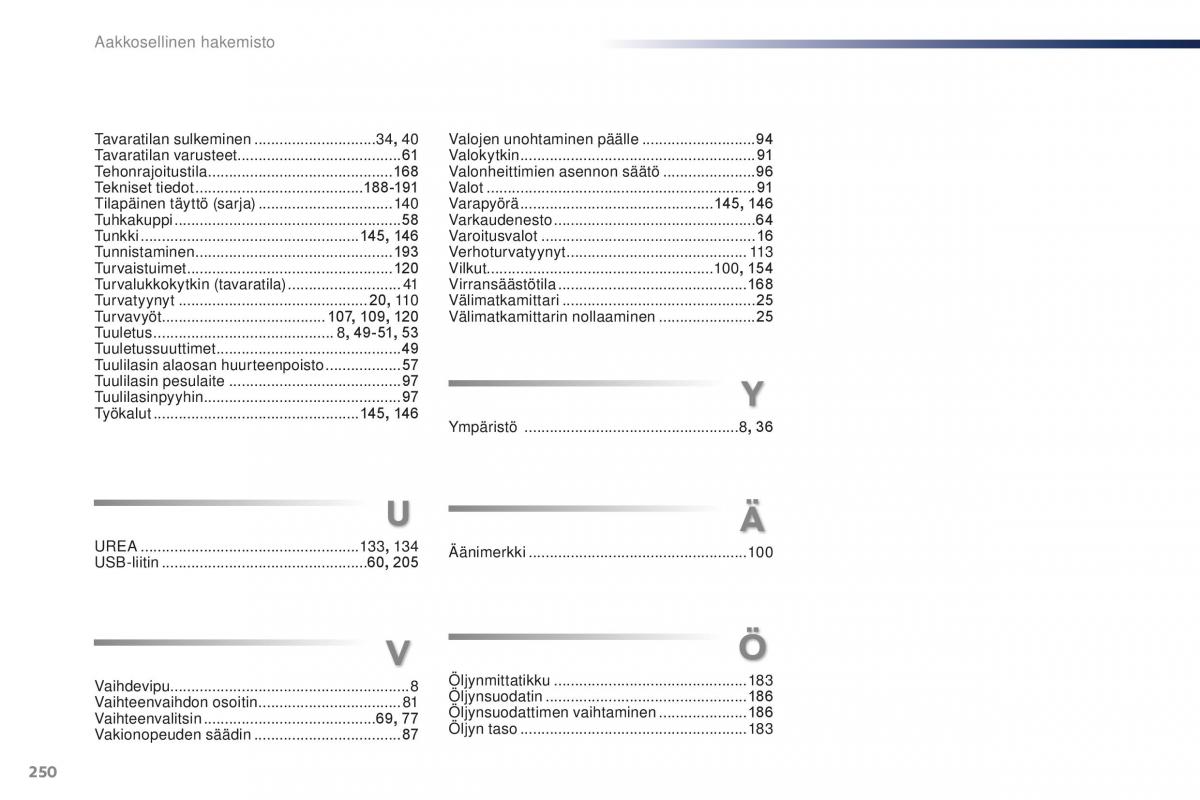 Peugeot 301 omistajan kasikirja / page 252