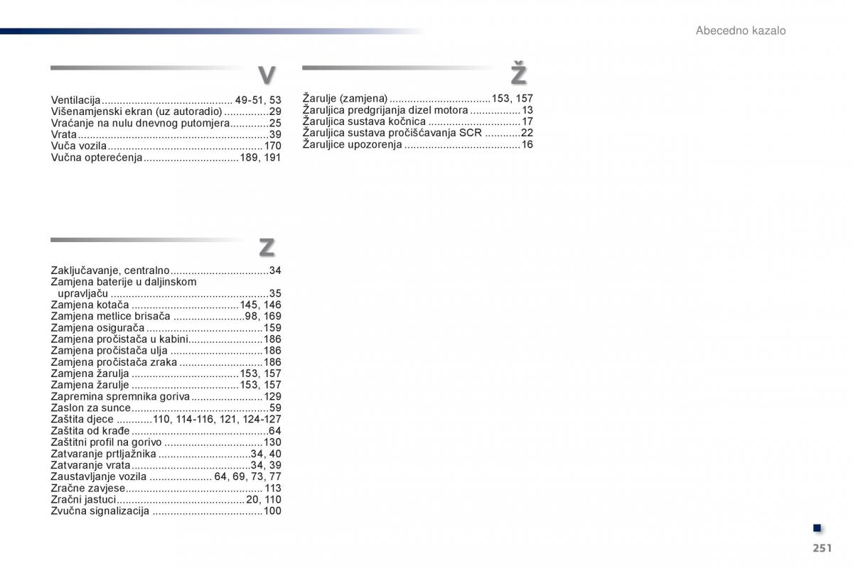 Peugeot 301 vlasnicko uputstvo / page 253