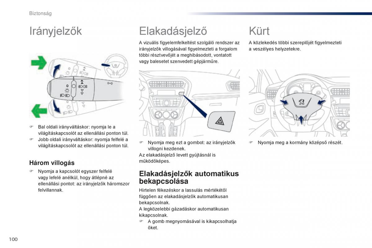 Peugeot 301 Kezelesi utmutato / page 102