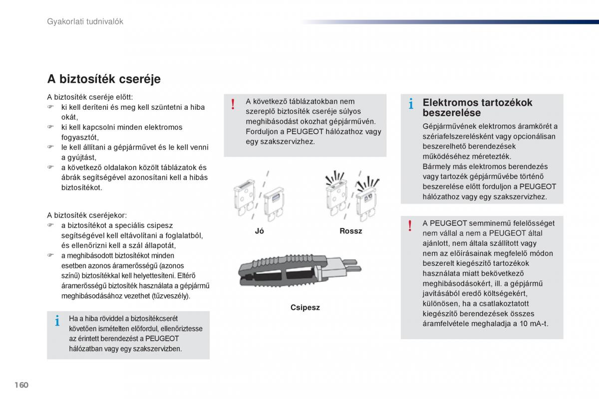 Peugeot 301 Kezelesi utmutato / page 162