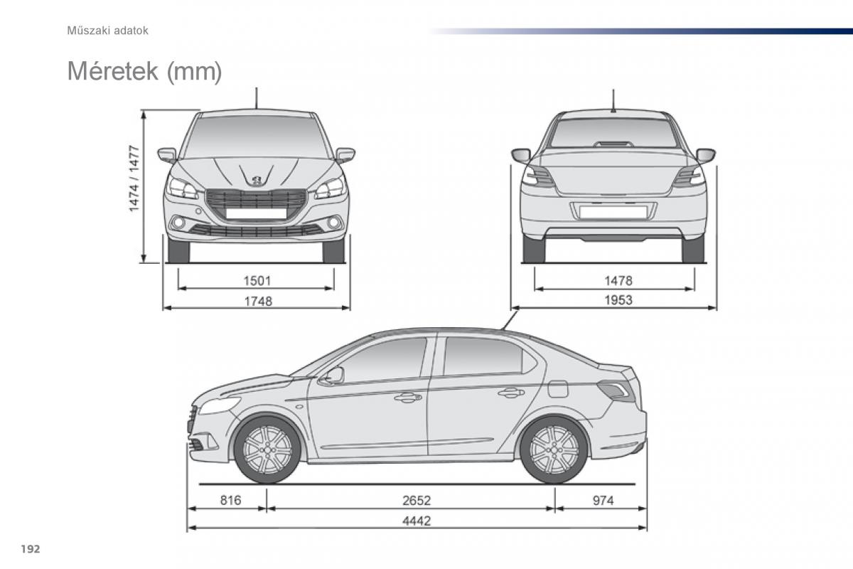 Peugeot 301 Kezelesi utmutato / page 194