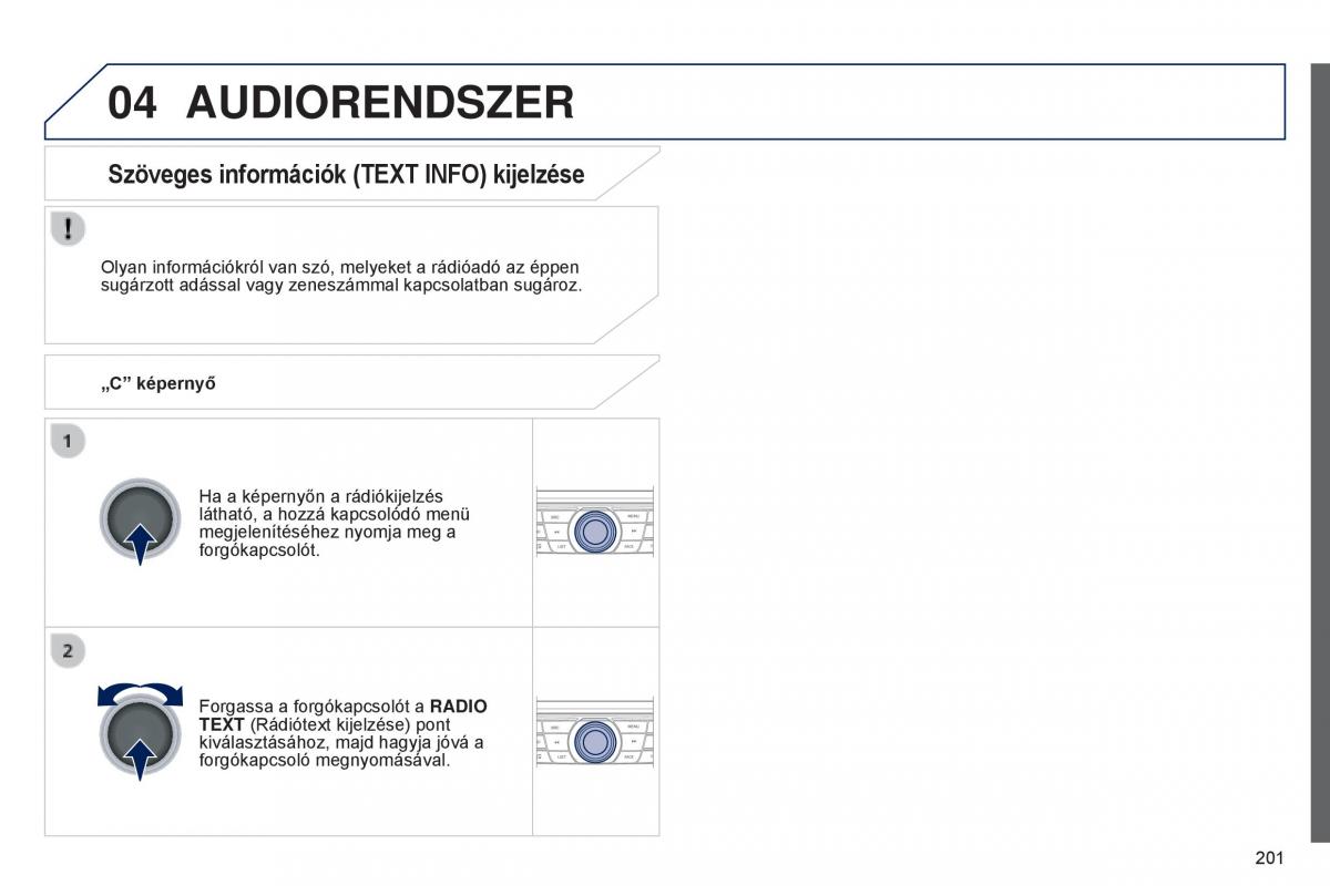 Peugeot 301 Kezelesi utmutato / page 203