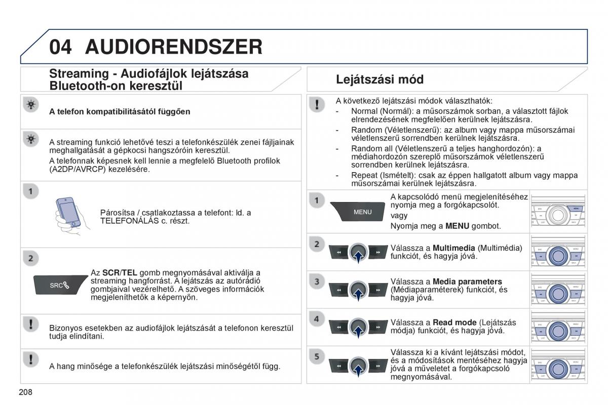 Peugeot 301 Kezelesi utmutato / page 210