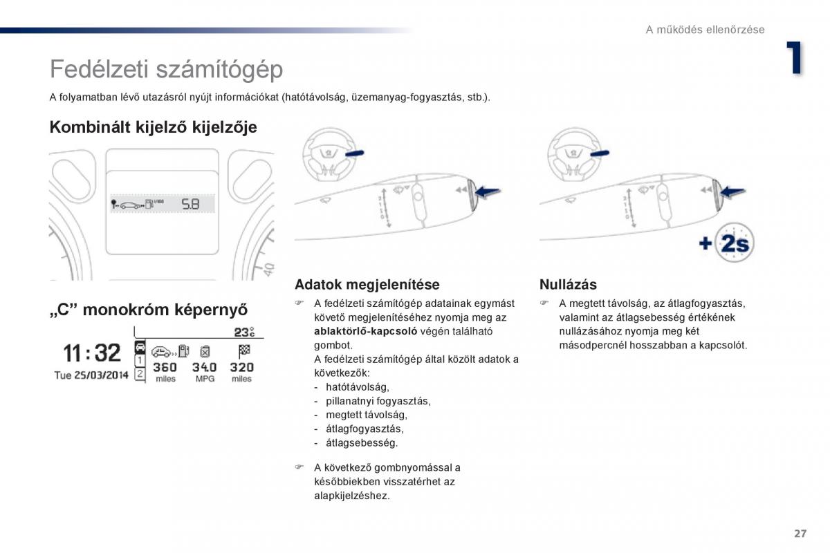 Peugeot 301 Kezelesi utmutato / page 29