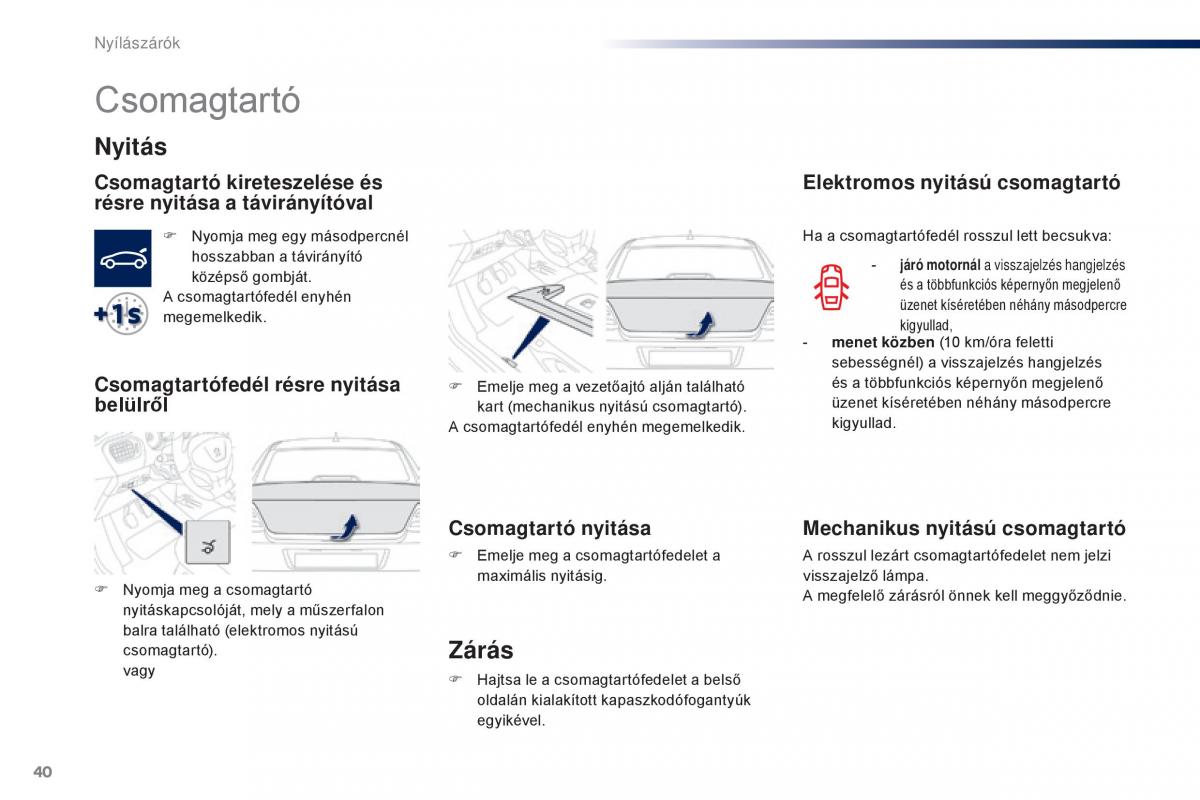 Peugeot 301 Kezelesi utmutato / page 42