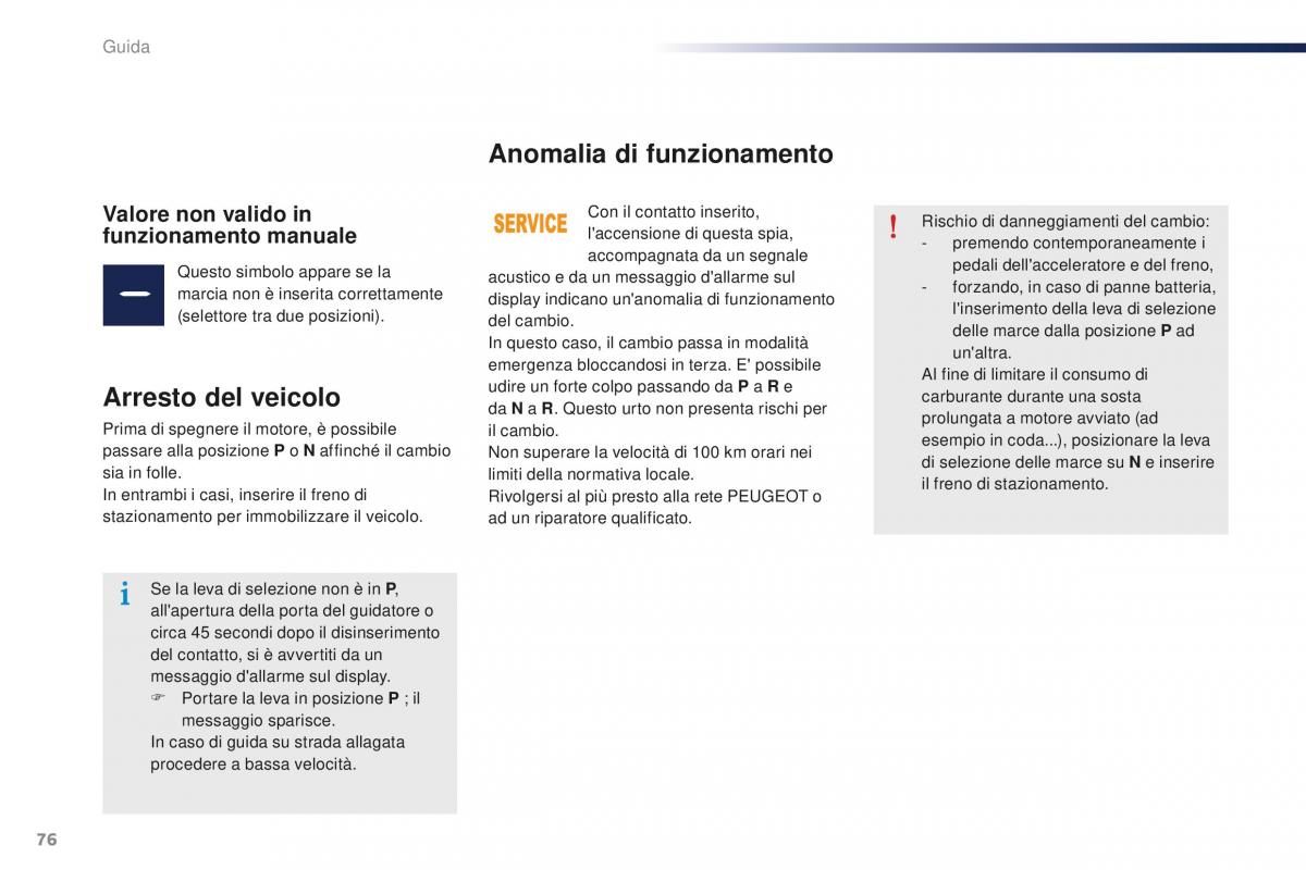 Peugeot 301 manuale del proprietario / page 78