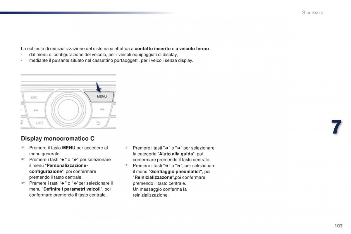 Peugeot 301 manuale del proprietario / page 105