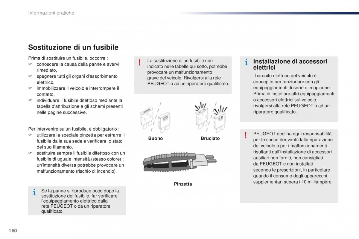 Peugeot 301 manuale del proprietario / page 162