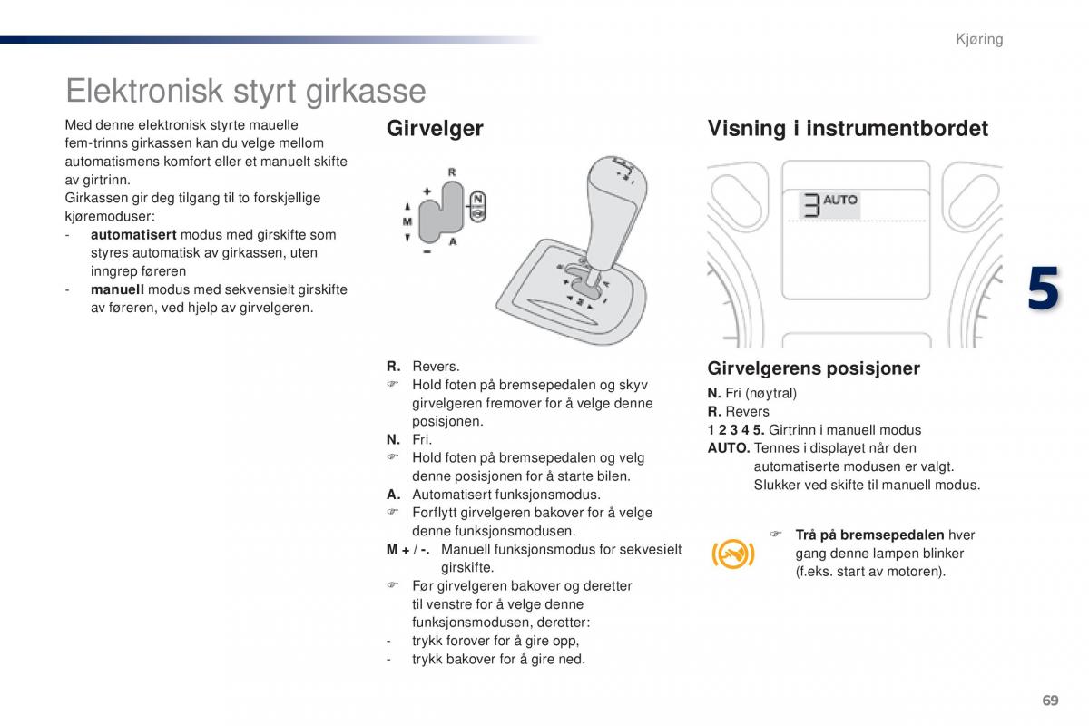 Peugeot 301 bruksanvisningen / page 71