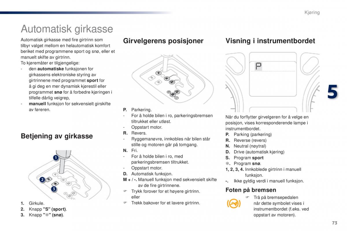 Peugeot 301 bruksanvisningen / page 75