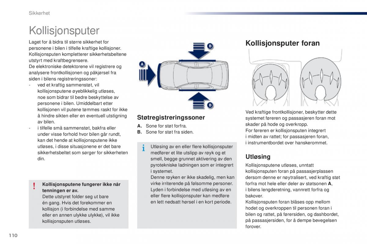 Peugeot 301 bruksanvisningen / page 112