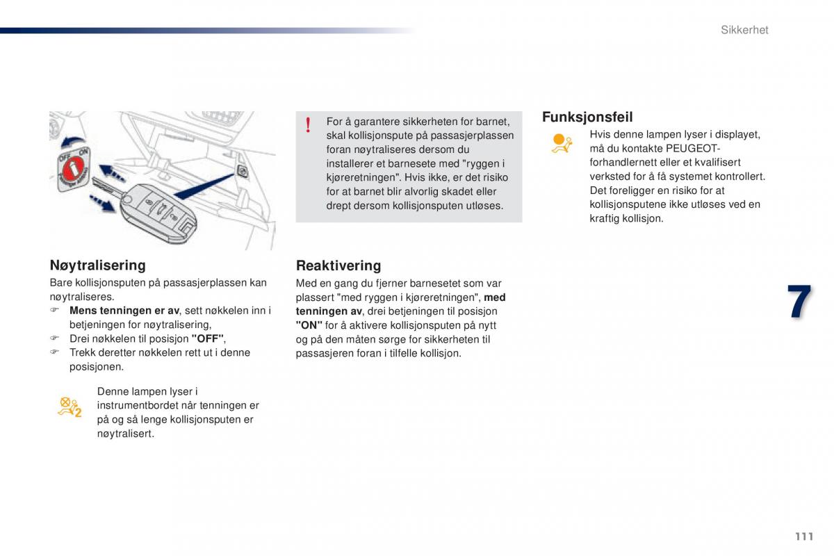 Peugeot 301 bruksanvisningen / page 113