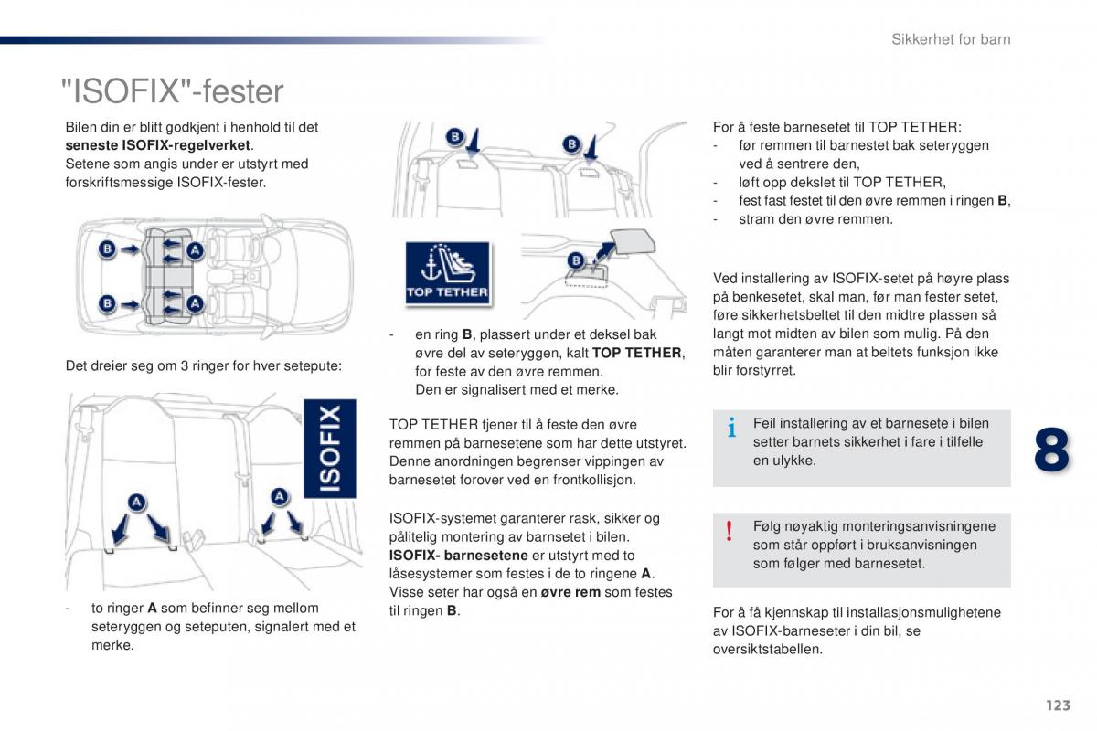 Peugeot 301 bruksanvisningen / page 125