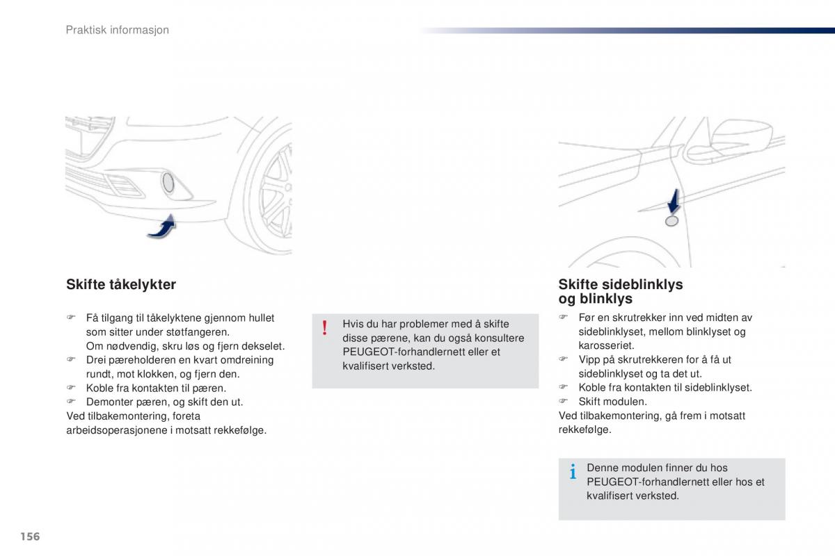 Peugeot 301 bruksanvisningen / page 158