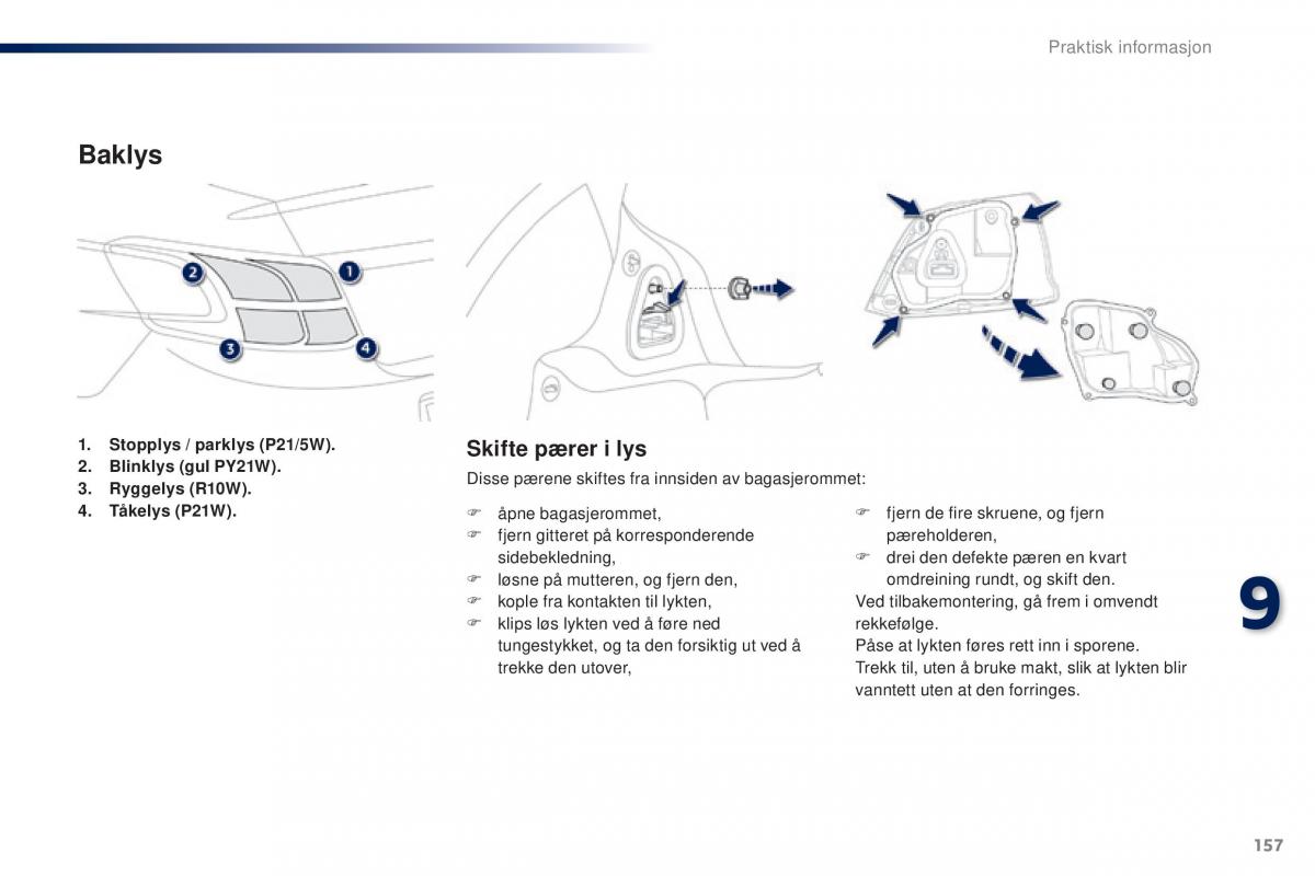 Peugeot 301 bruksanvisningen / page 159