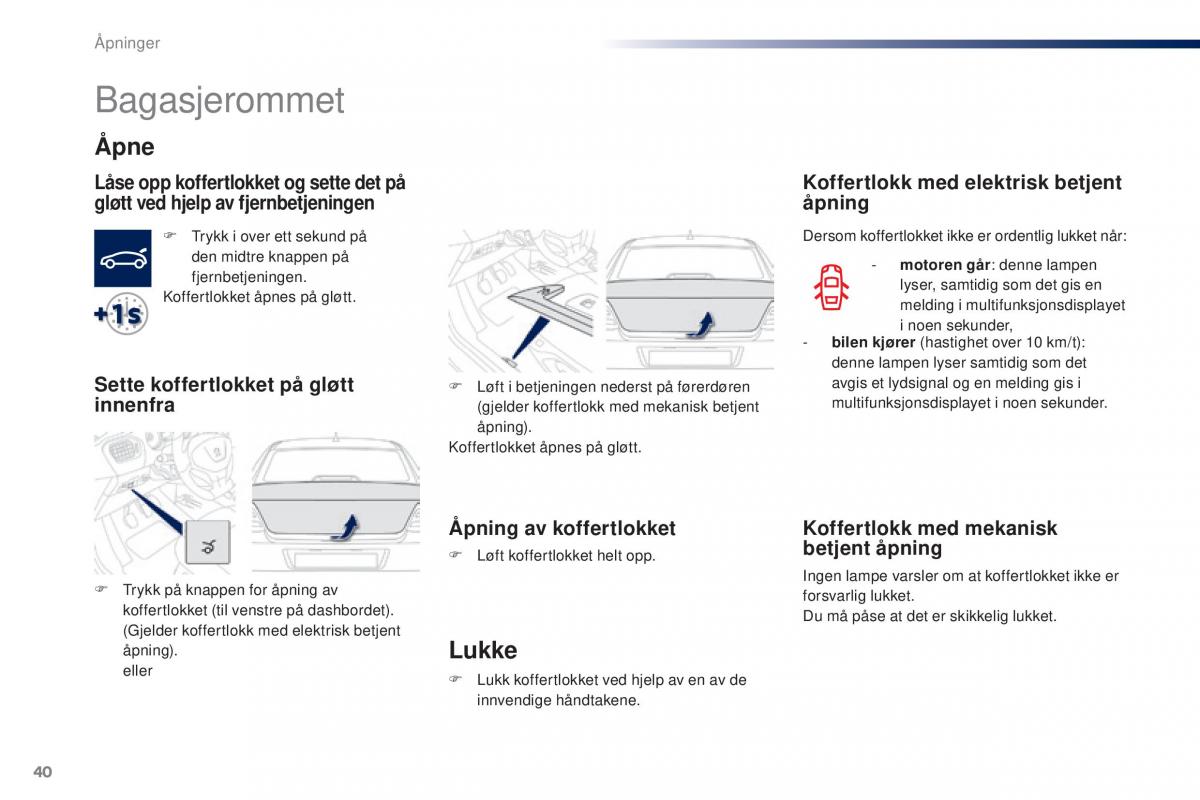 Peugeot 301 bruksanvisningen / page 42