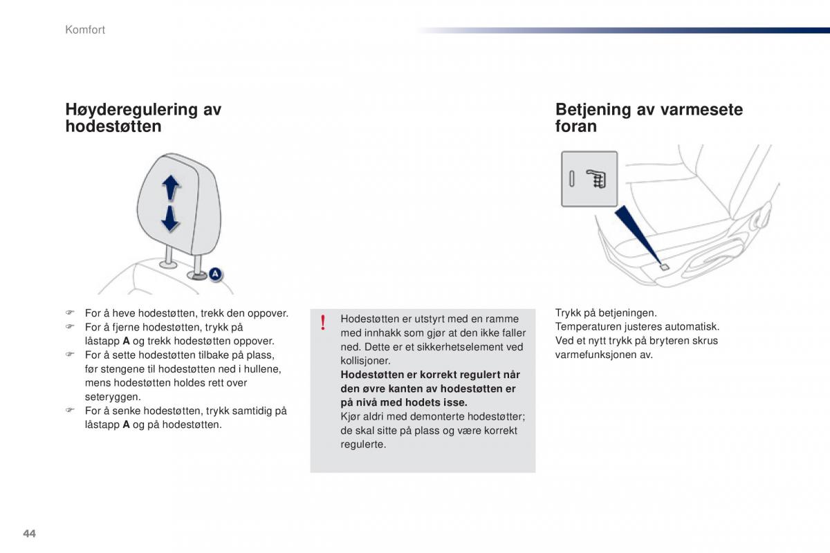 Peugeot 301 bruksanvisningen / page 46