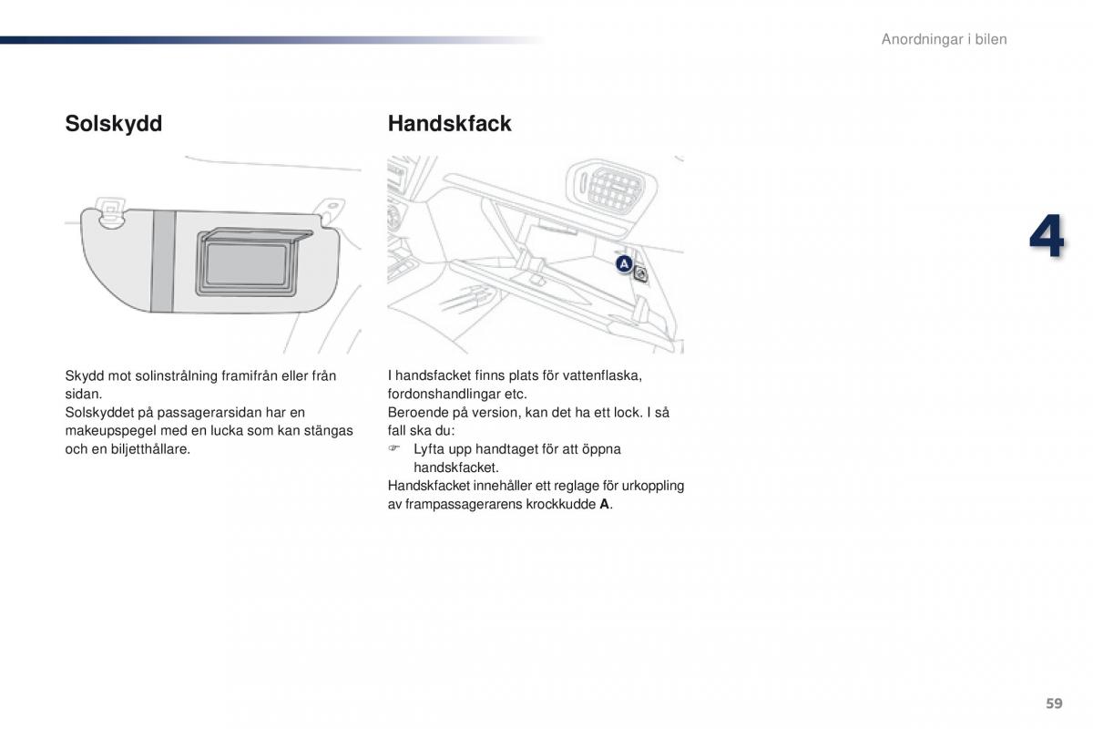 Peugeot 301 instruktionsbok / page 61