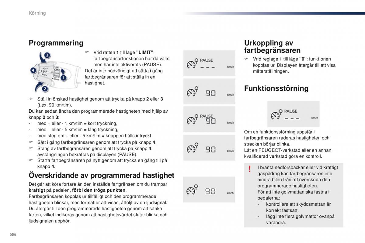 Peugeot 301 instruktionsbok / page 88