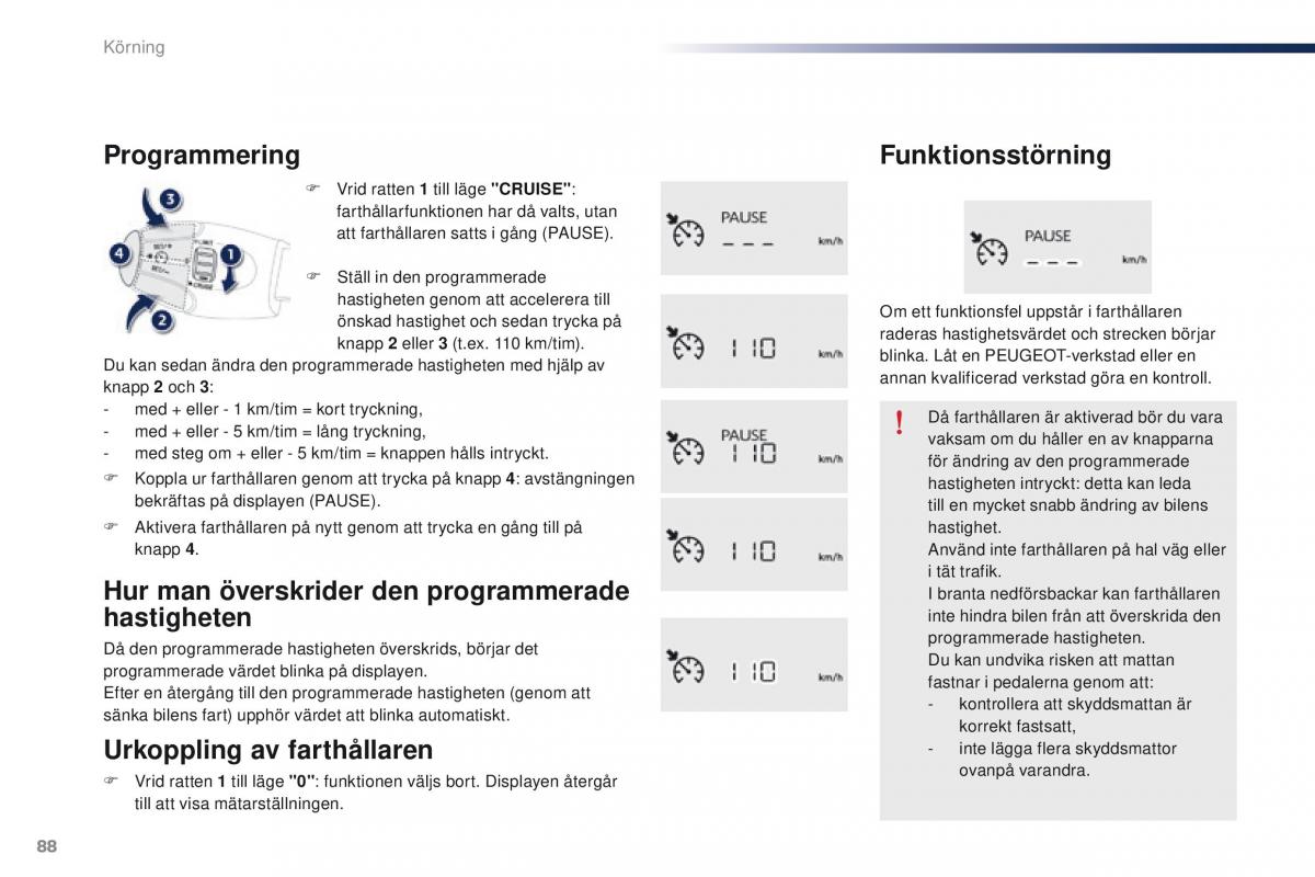 Peugeot 301 instruktionsbok / page 90