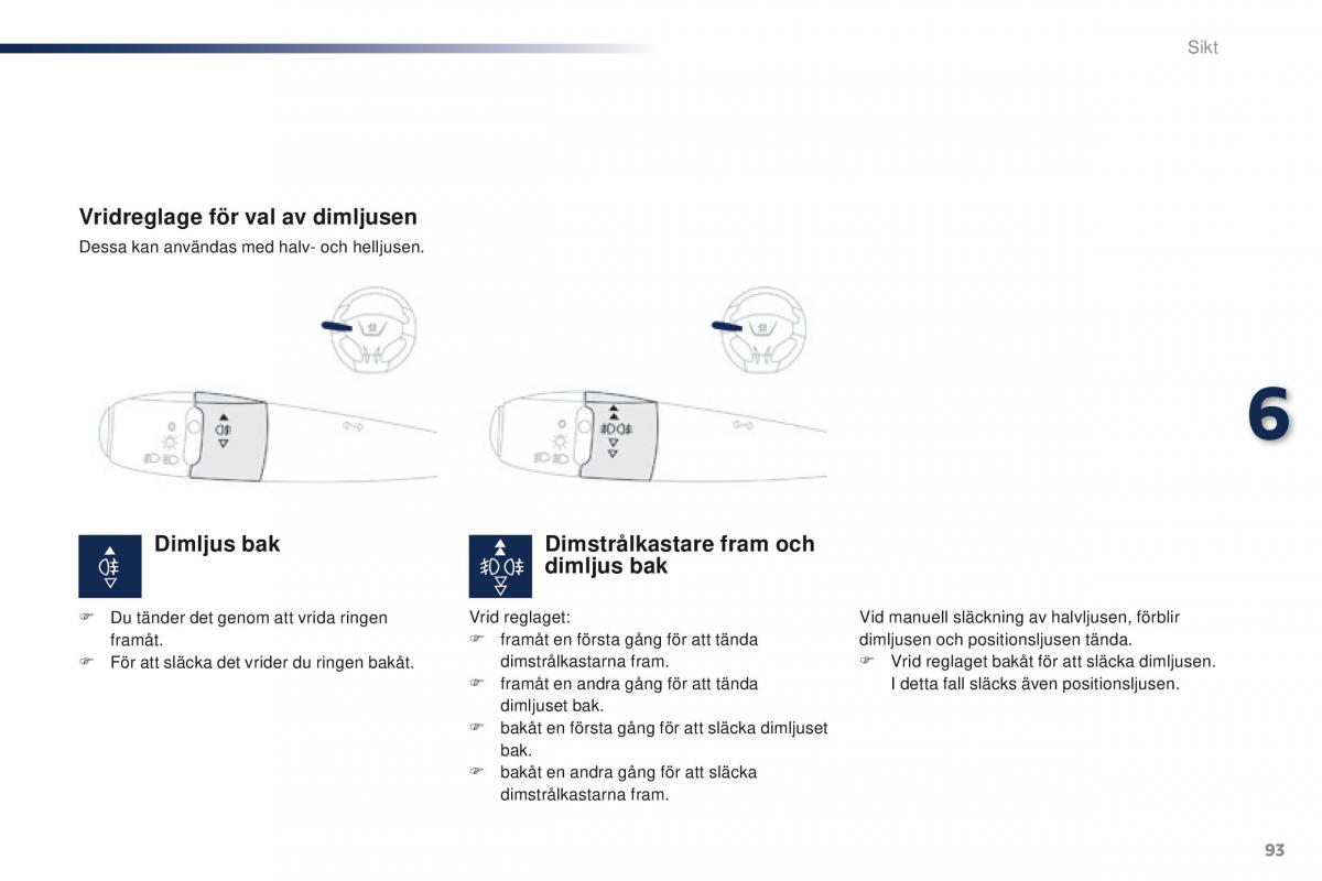 Peugeot 301 instruktionsbok / page 95