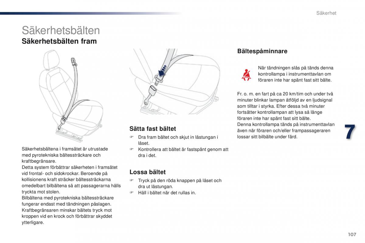 Peugeot 301 instruktionsbok / page 109