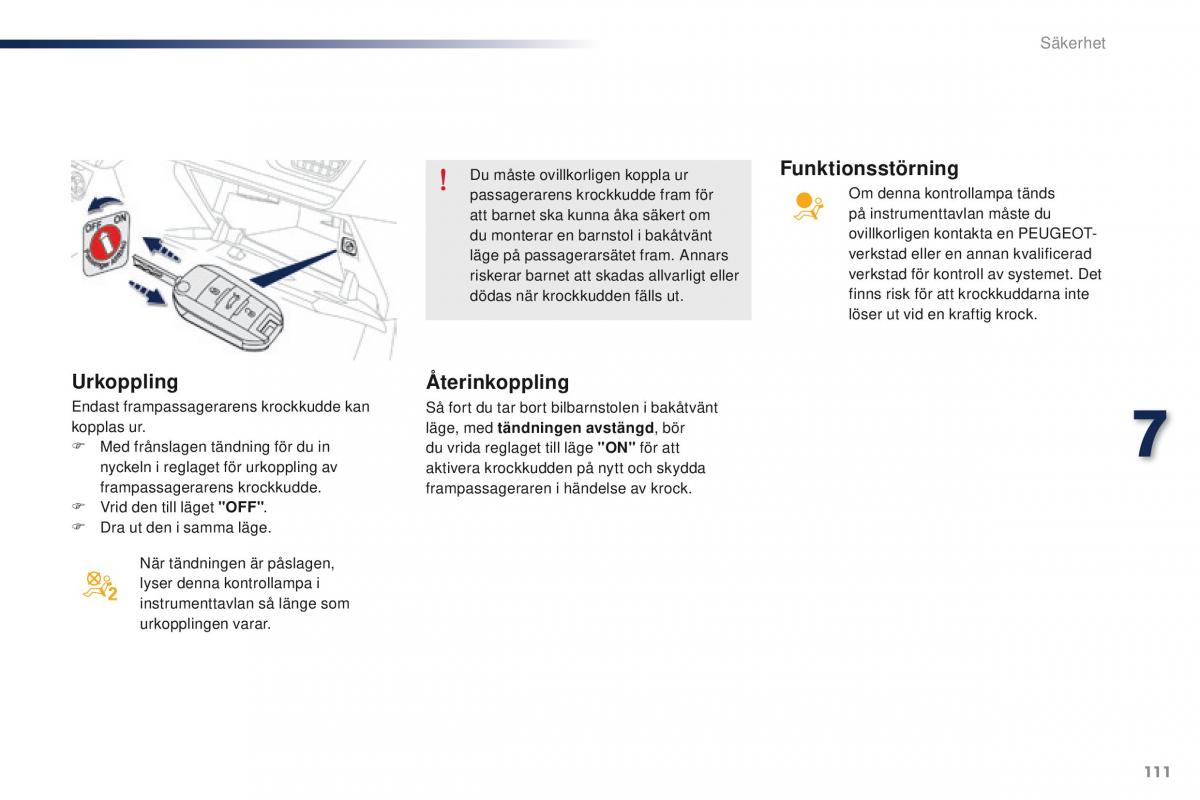 Peugeot 301 instruktionsbok / page 113