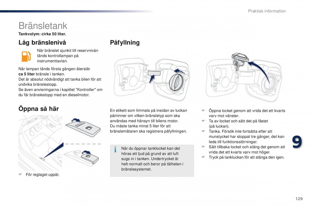 Peugeot 301 instruktionsbok / page 131