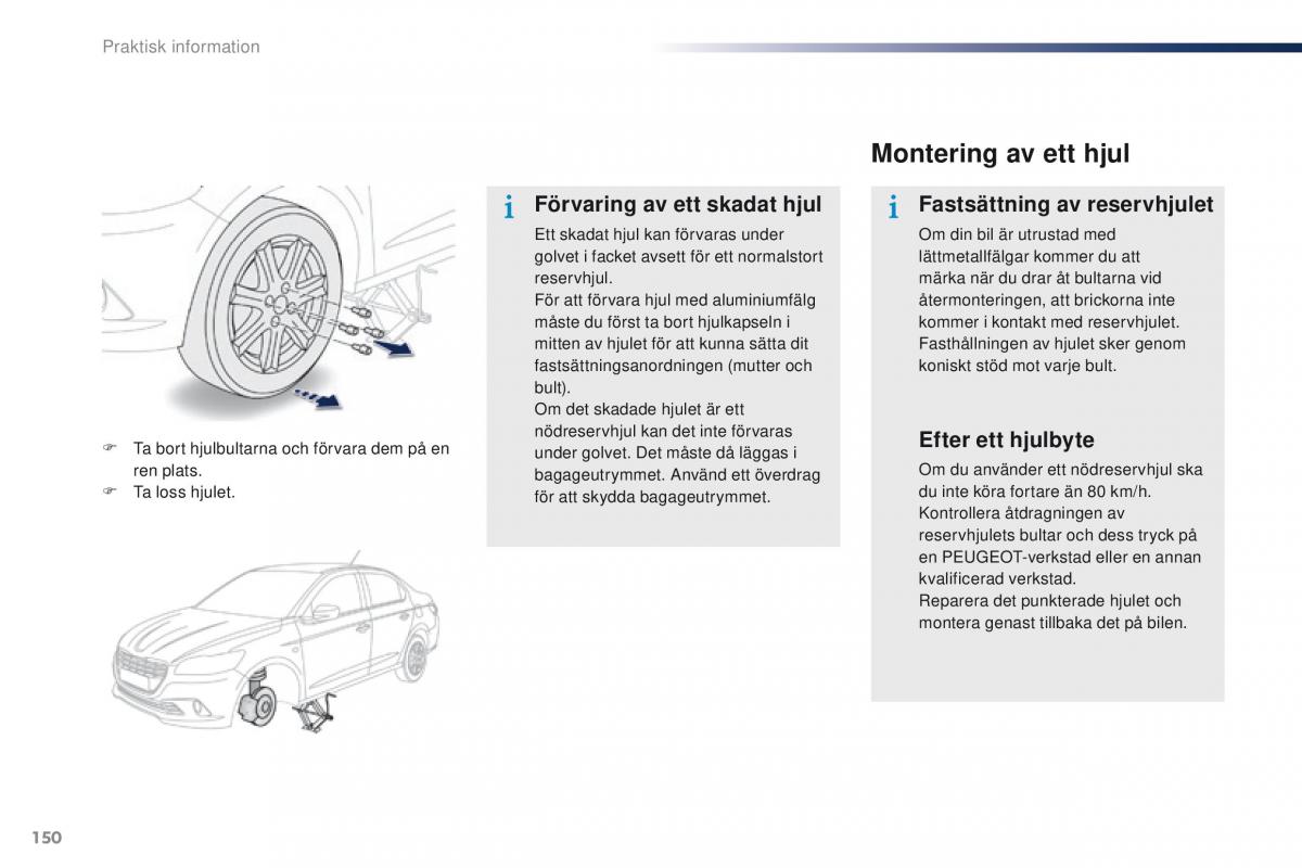 Peugeot 301 instruktionsbok / page 152