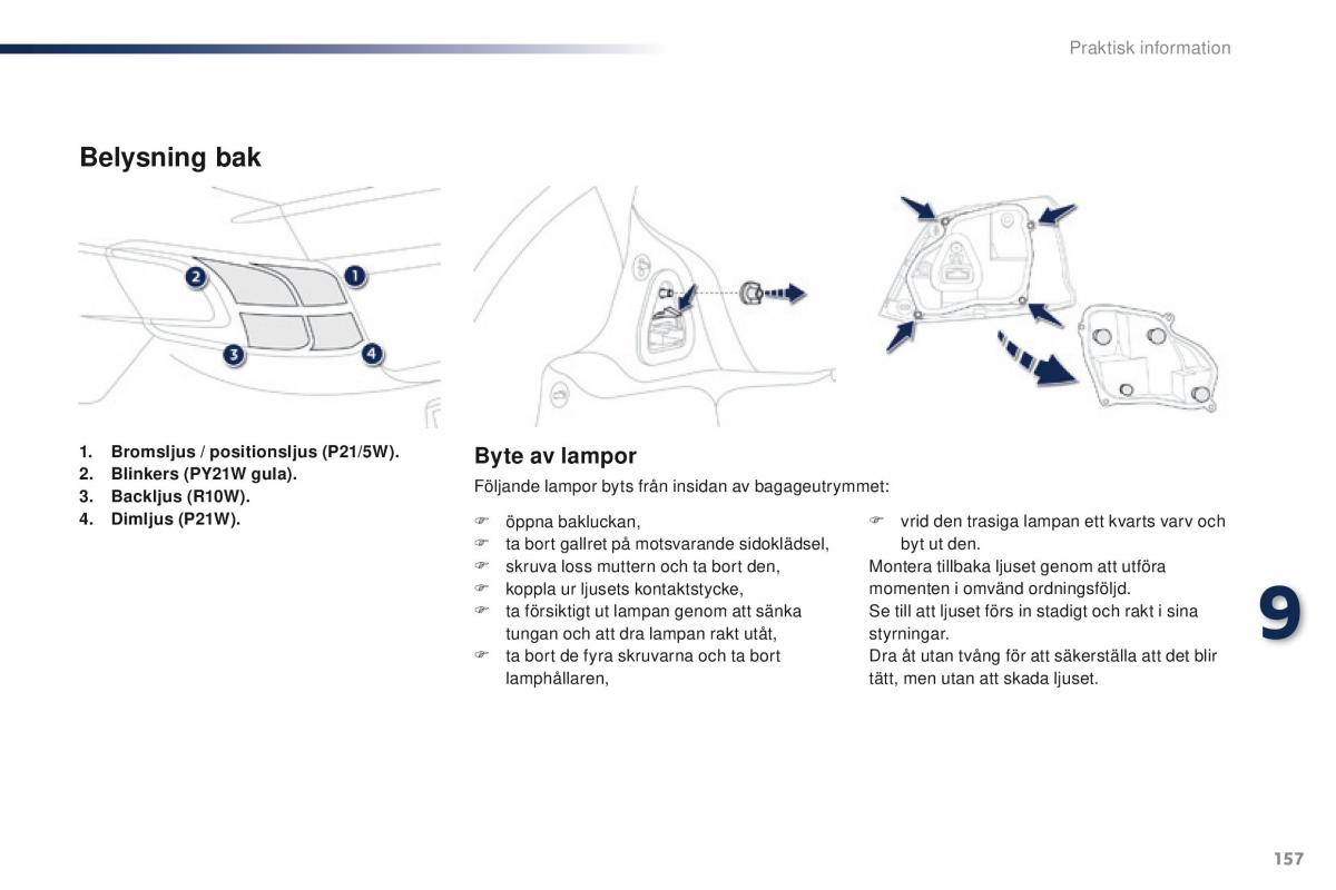 Peugeot 301 instruktionsbok / page 159