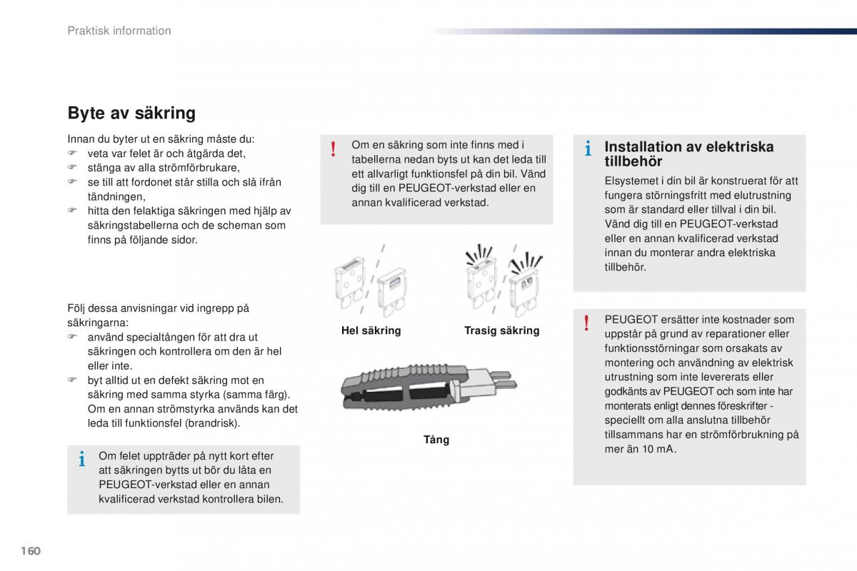 Peugeot 301 instruktionsbok / page 162